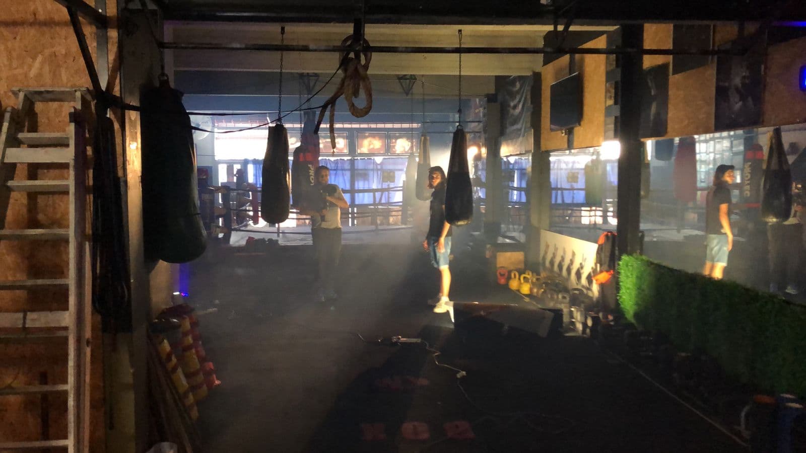 Rodaje con luces y cámara
